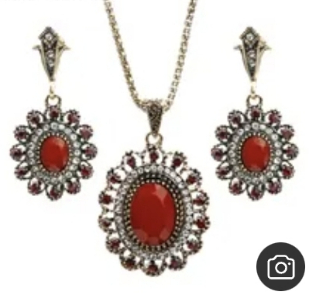 Turkish Vintage Looking Jewelry Set for Women,NEW,Antique,Wedding,HandmadeGift